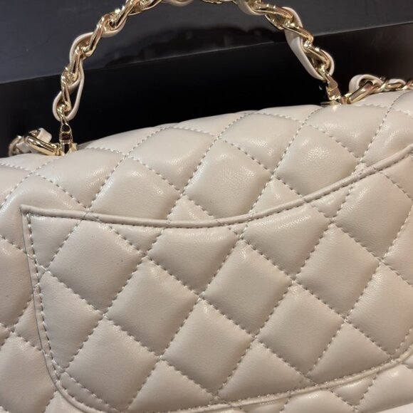 CHANEL Classic Mini Handbag White Leather Timeless Piece - Picture 1 of 1